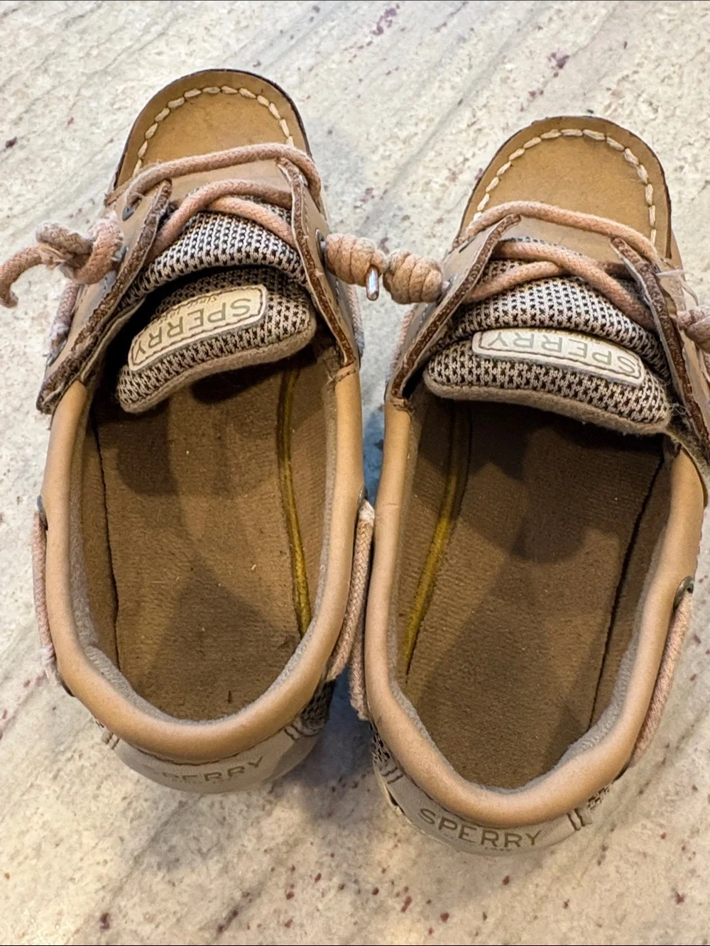 Sperry Kids Tan Leather Moccasin Boat Shoes